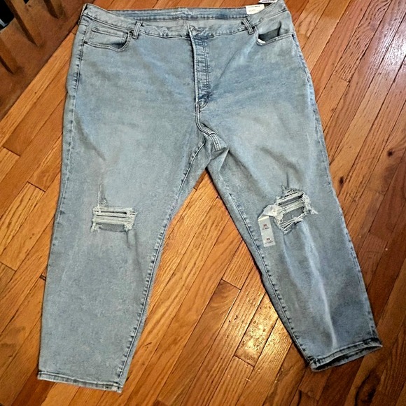NWT Old Navy High Rise OG Straight Ankle Jeans Medium Wash Denim Plus Size 28 - Picture 1 of 2